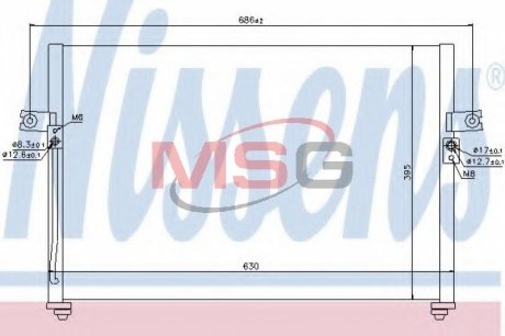 Радіатор кондиціонера NISSENS 94038