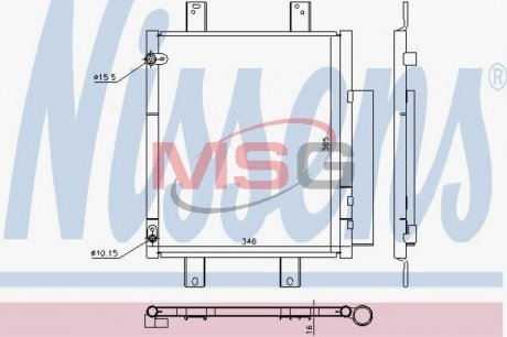 Радіатор кондиціонера NISSENS 940612