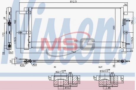 Конденсер кондиціонера NISSENS 940626