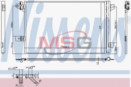 Радіатор кондиціонера NISSENS 940732