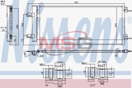 Радіатор кондиціонера NISSENS 940734