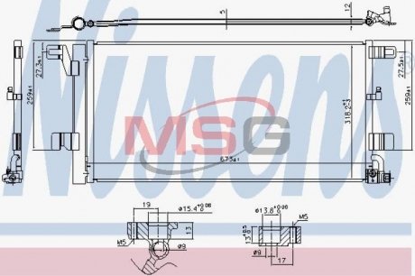 Радіатор кондиціонера NISSENS 940752