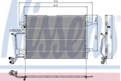 Радіатор кондиціонера NISSENS 94207