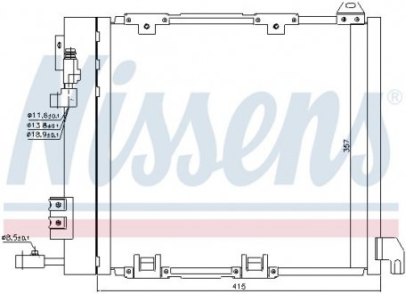 Конденсер кондиціонера NISSENS 94385