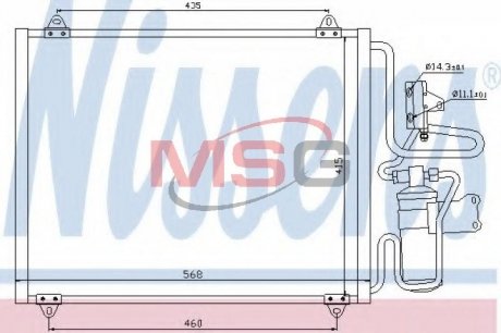 Радиатор кондиционера NISSENS 94440