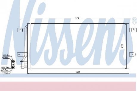 Радиатор кондиционера NISSENS 94524