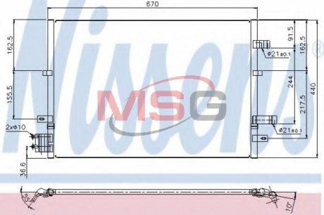 Радиатор кондиционера NISSENS 94777