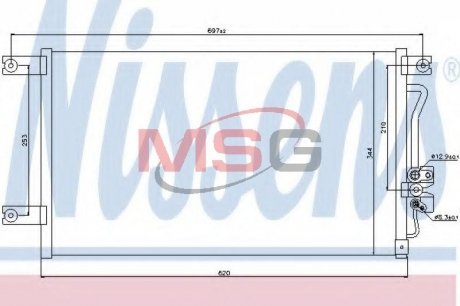 Радіатор кондиціонера NISSENS 94790