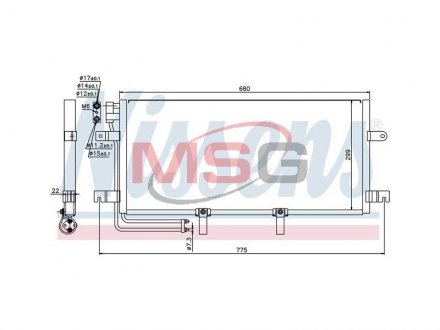 Радиатор кондиционера NISSENS 94834