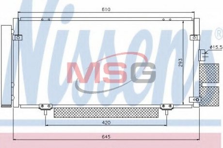 Конденсер кондиционера NISSENS 94885