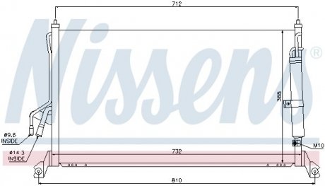 Радіатор кондиціонера NISSENS 94930