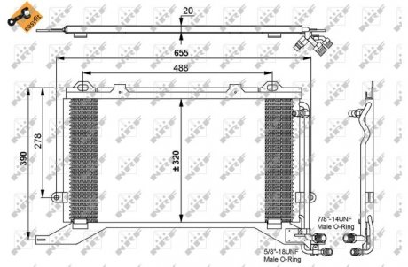 Радиатор кондиционера NRF 35240