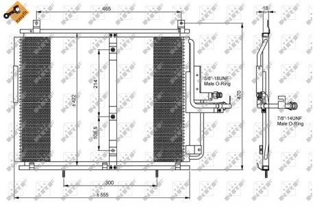 Конденсер кондиціонера NRF 35244