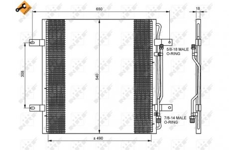 Радиатор кондиционера NRF 35781