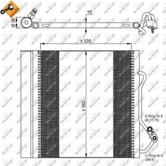 Радиатор кондиционера NRF 35874