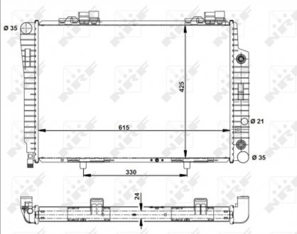 Радиатор охлаждения двигателя NRF 51282