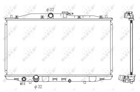 Радіатор охолодження двигуна NRF 53392