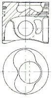 Поршень cyl. 3&4 NURAL 87-114907-35