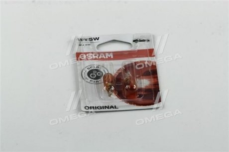 Лампа накаливания желтая WY5W 12V 5W OSRAM 2827-02B