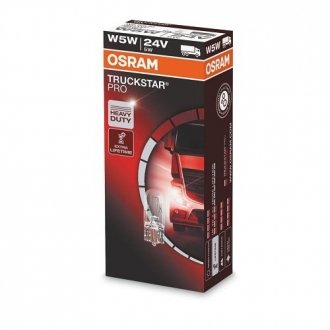 ЛАМПА W5W 24V 5W W2.1x9.5d UNV Truckstar PRO OSRAM 2845TSP