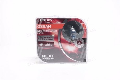 ЛАМПА H8 12V 35W PGJ19-1 HCB2 NIGHT BREAKER UNLIMITED NG OSRAM 64212NLHCB