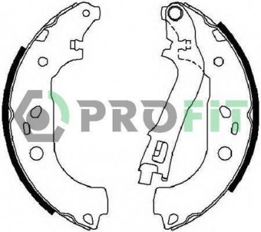 Колодки тормозные барабанные PROFIT 5001-0676