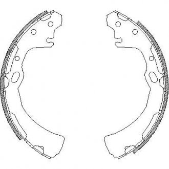 Колодки гальмівні барабанні REMSA 4384.00