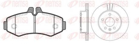 Комплект: 2 диска+ 4 колодки гальмівних REMSA 8701.00