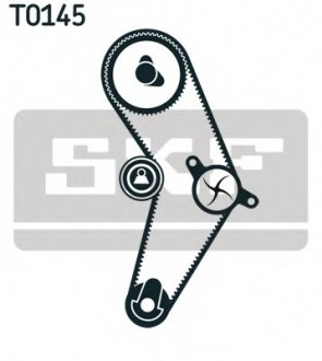 Комплект (ремінь+ролик+помпа) SKF VKMC 02204-3