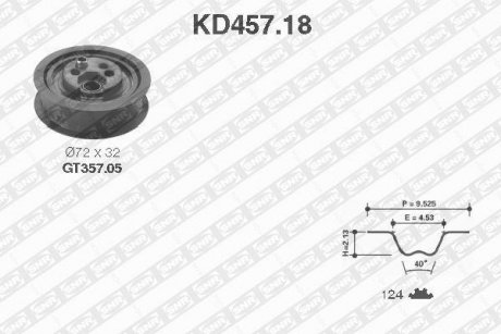 Комплект ремня ГРМ SNR SNR NTN KD457.18