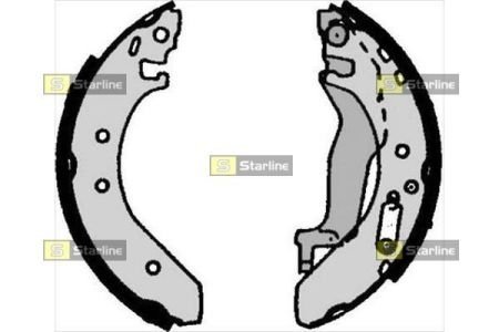 Тормозные колодки барабанные STARLINE BC 06040