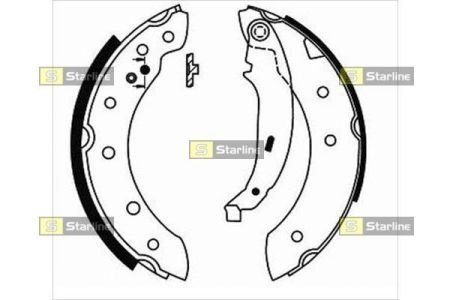 Тормозные колодки барабанные STARLINE BC 07130