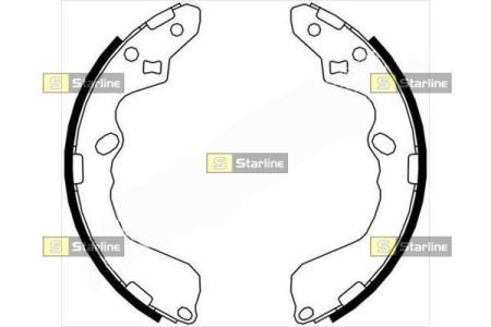 Тормозные колодки барабанные STARLINE BC 07190