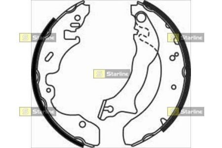 Тормозные колодки барабанные STARLINE BC 07390