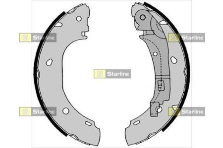 Тормозные колодки барабанные STARLINE BC 08540