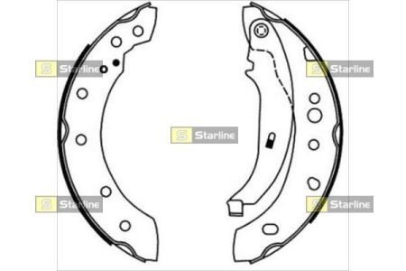 Тормозные колодки барабанные STARLINE BC 08680