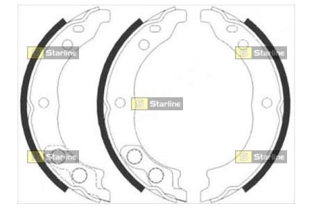 Гальмівні колодки барабанні STARLINE BC 08900 (фото 1)