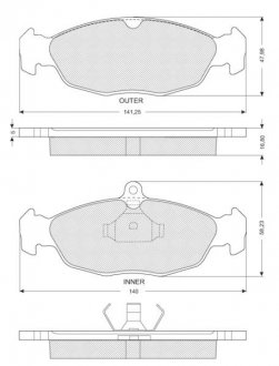 Гальмівні колодки дискові STARLINE BD S024 (фото 1)