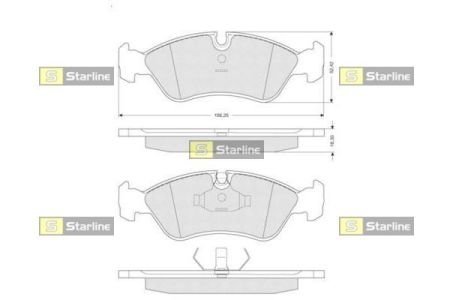 Тормозные колодки дисковые STARLINE BD S037