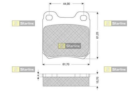 Гальмівні колодки дискові STARLINE BD S042