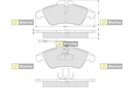 Гальмівні колодки дискові STARLINE BD S054