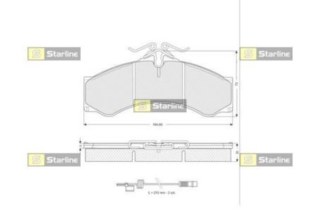 Гальмівні колодки дискові STARLINE BD S061