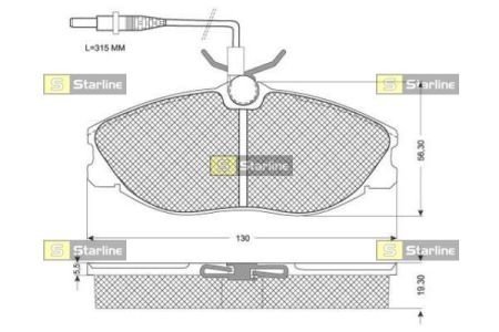 Гальмівні колодки дискові STARLINE BD S065