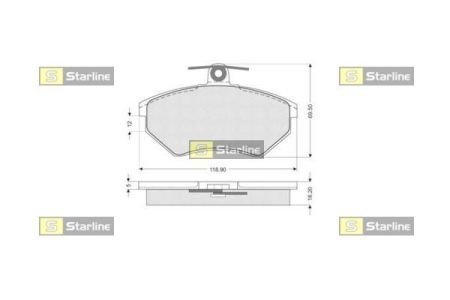 Гальмівні колодки дискові STARLINE BD S071