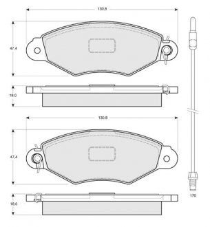 Гальмівні колодки дискові STARLINE BD S085