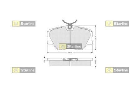 Тормозные колодки дисковые STARLINE BD S104