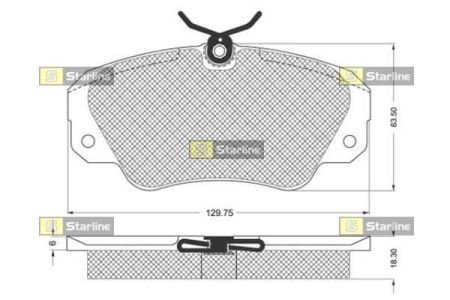 Тормозные колодки дисковые STARLINE BD S121