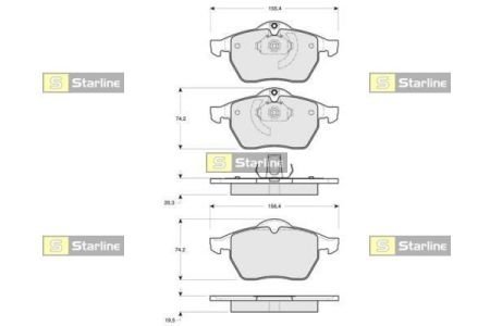 Гальмівні колодки дискові STARLINE BD S122