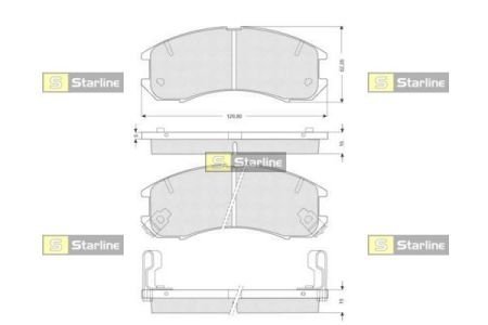 Тормозные колодки дисковые STARLINE BD S126