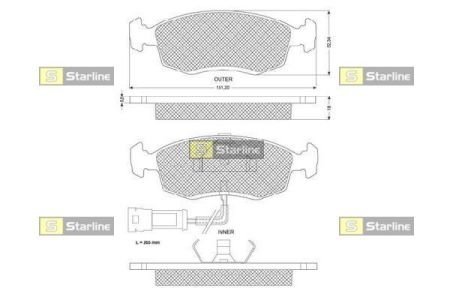 Тормозные колодки дисковые STARLINE BD S157